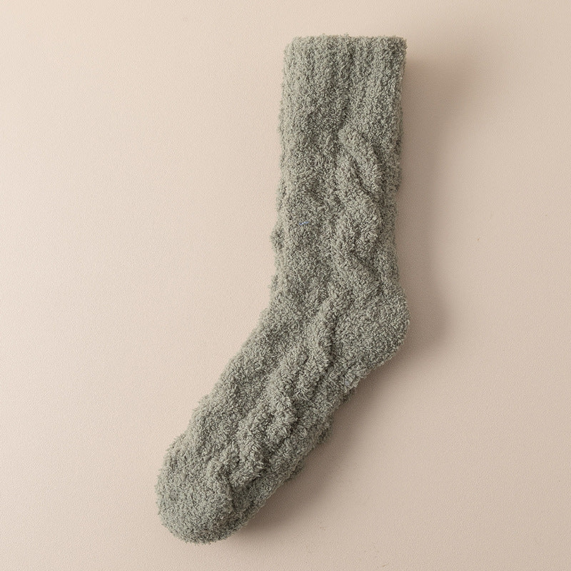 Warm Fuzzy Coral Socks
