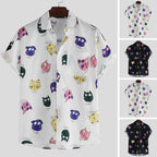 Cat Mood Print Shirt
