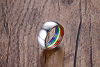 Lowkey Rainbow Stainless Steel Wide Ring