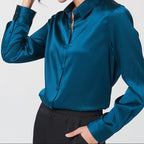 Satin long sleeve shirt
