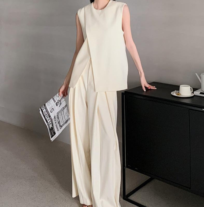Asymmetric Profile Vest Suit (Separate or Together)