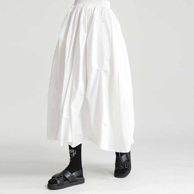 Loose High Waist Mid-length Niche A-Line Skirt