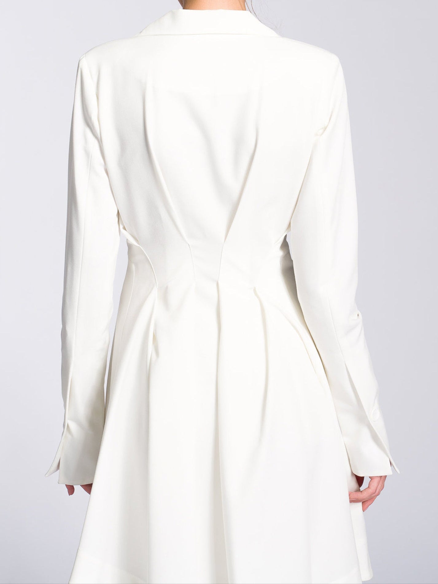 Irregular Hem Jacket & Pants Suit
