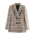 Slim Light-Plaid Blazer