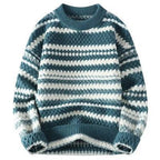 Textured Striped Big Sweater