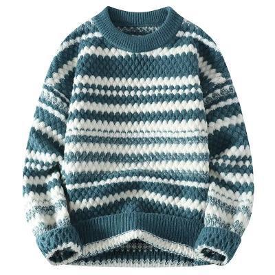 Textured Striped Big Sweater