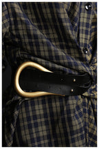 Loose Korean-Style Retro Mid-length Shirt With Belt