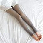 Faux Translucent Stockings - Fleece Lined Leggings for Fall And Winter