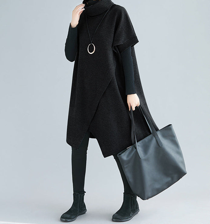 Slimming High Collar Short Sleeve Outerwear