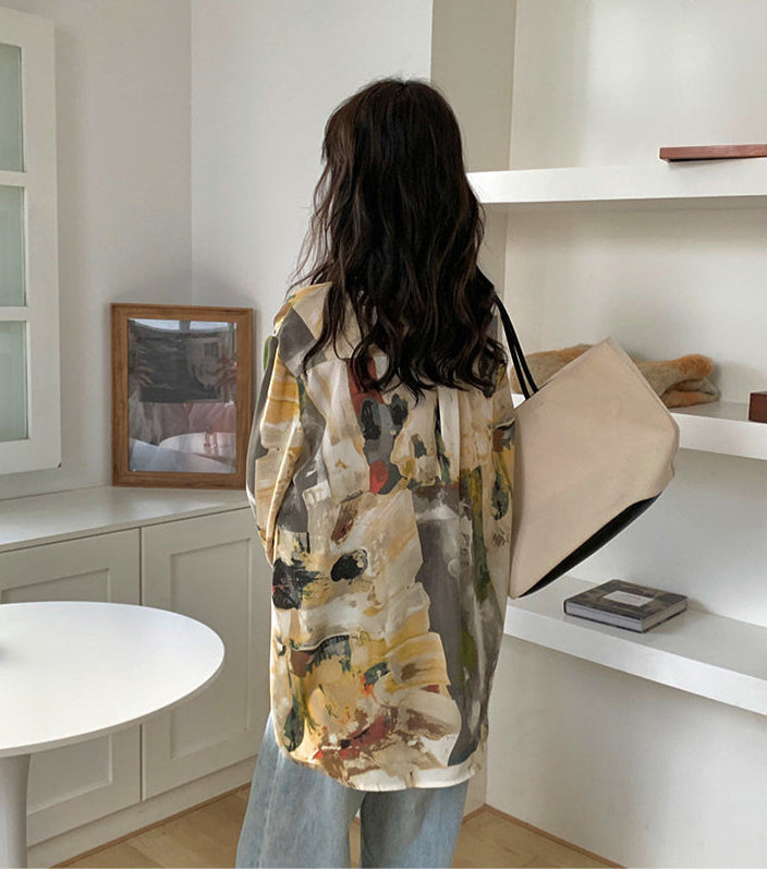 Sense Of Nature Pattern Design Long Shirt - Different Sleeve Options