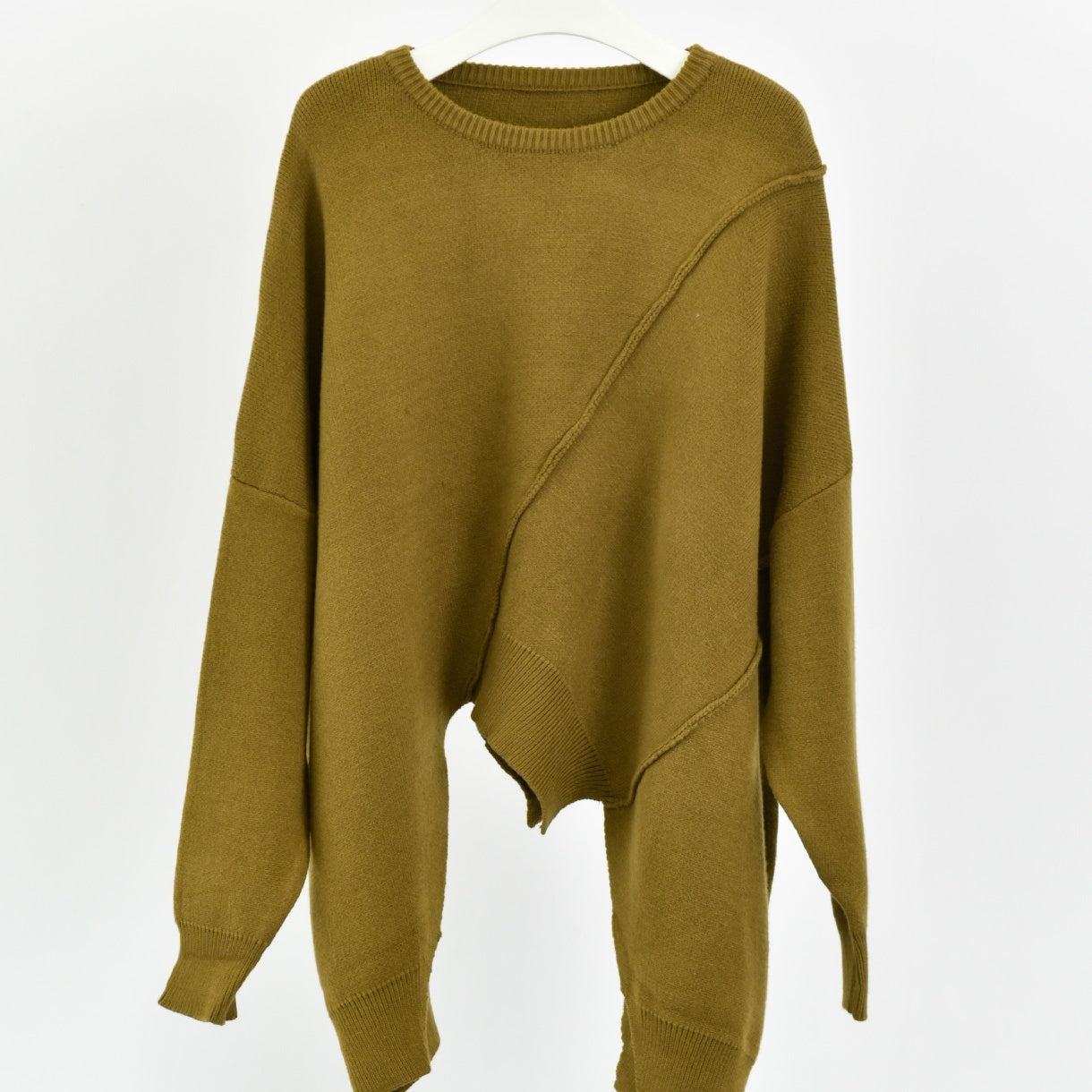 Asymmetrical Stitching Japanese Style Batwing Sweater