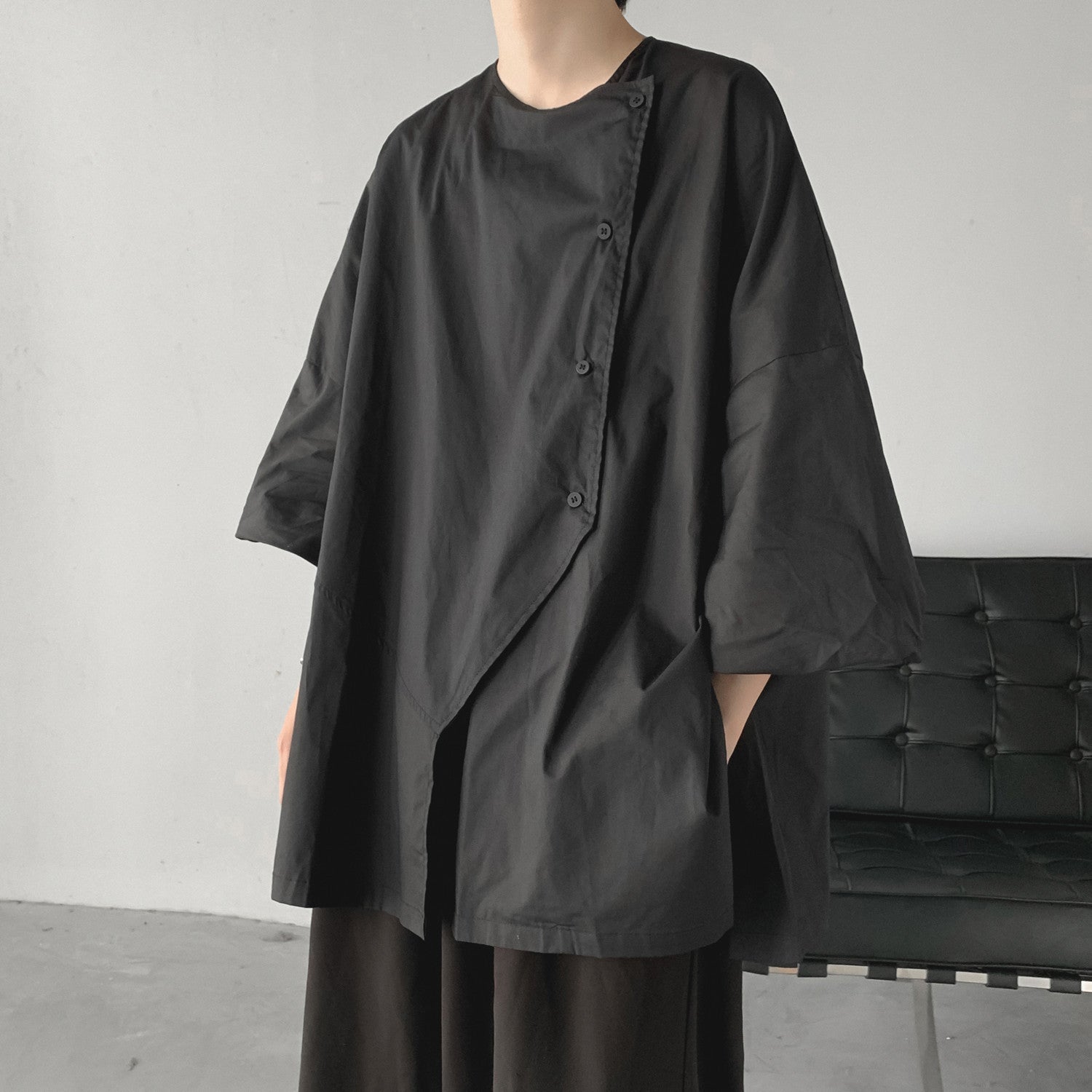 Asymmetrical Flared Tent Shirt
