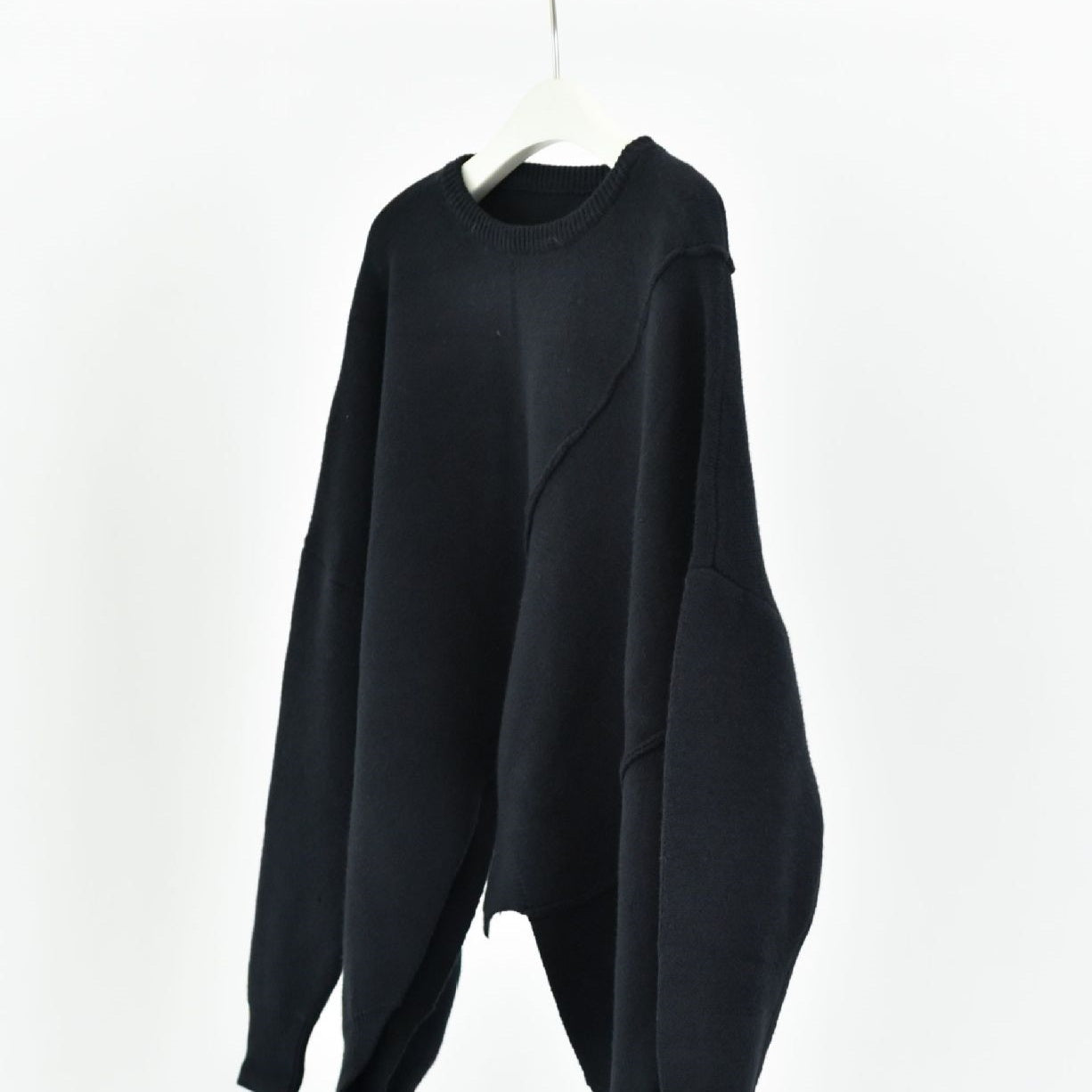 Asymmetrical Stitching Japanese Style Batwing Sweater
