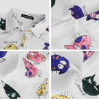 Cat Mood Print Shirt