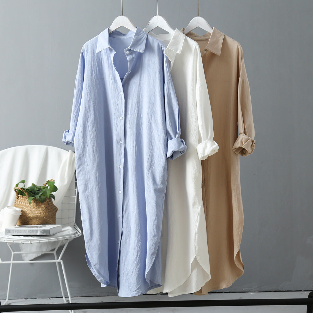 Extra Long Dress Shirt - Mid-Length Sleeve
