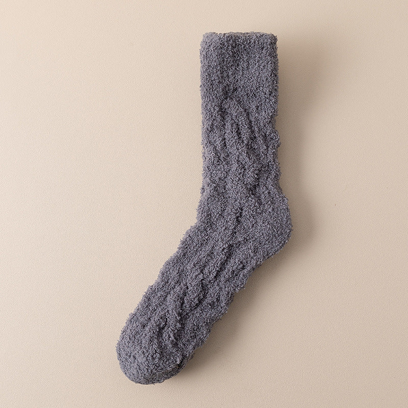 Warm Fuzzy Coral Socks