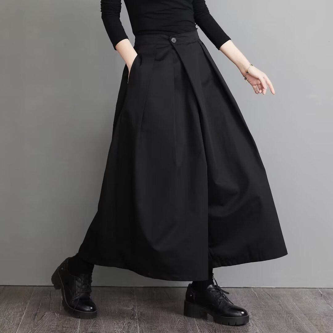 High Waist Modern Japanese Extra Wide Leg Pants