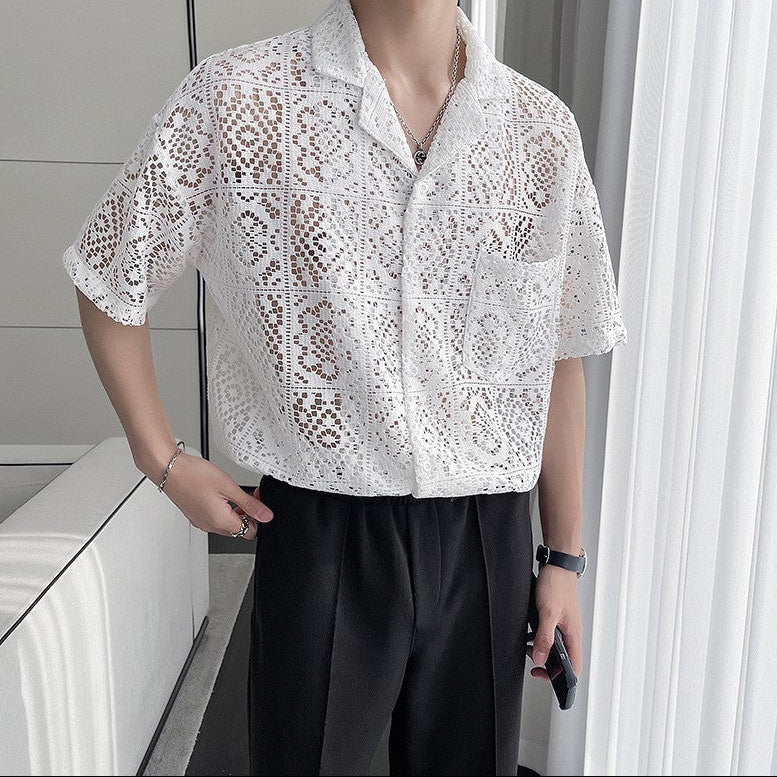High-grade Cuban Collar Airy Shirt
