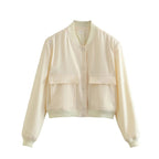 Casual Single-breasted Stand Collar Short Jacket