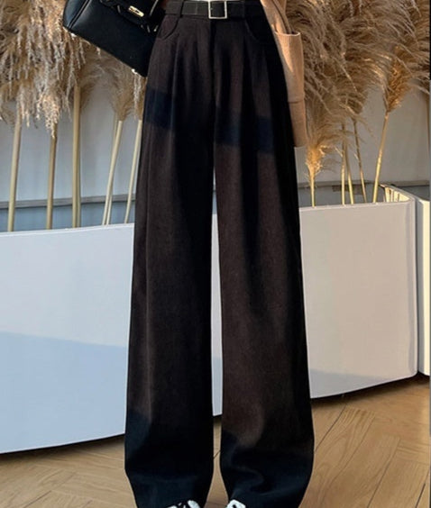 Slimming Casual High Waist Drooping Wide Leg Pants