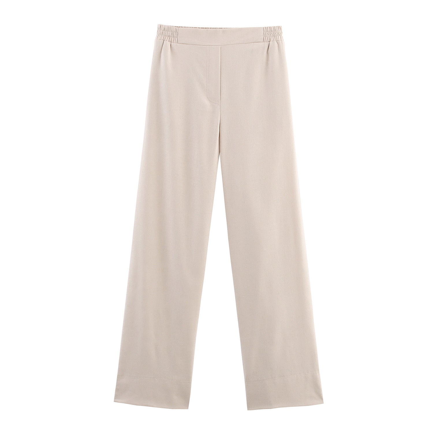 Linen Double Breasted Jacket - Wide Leg Pants Suit