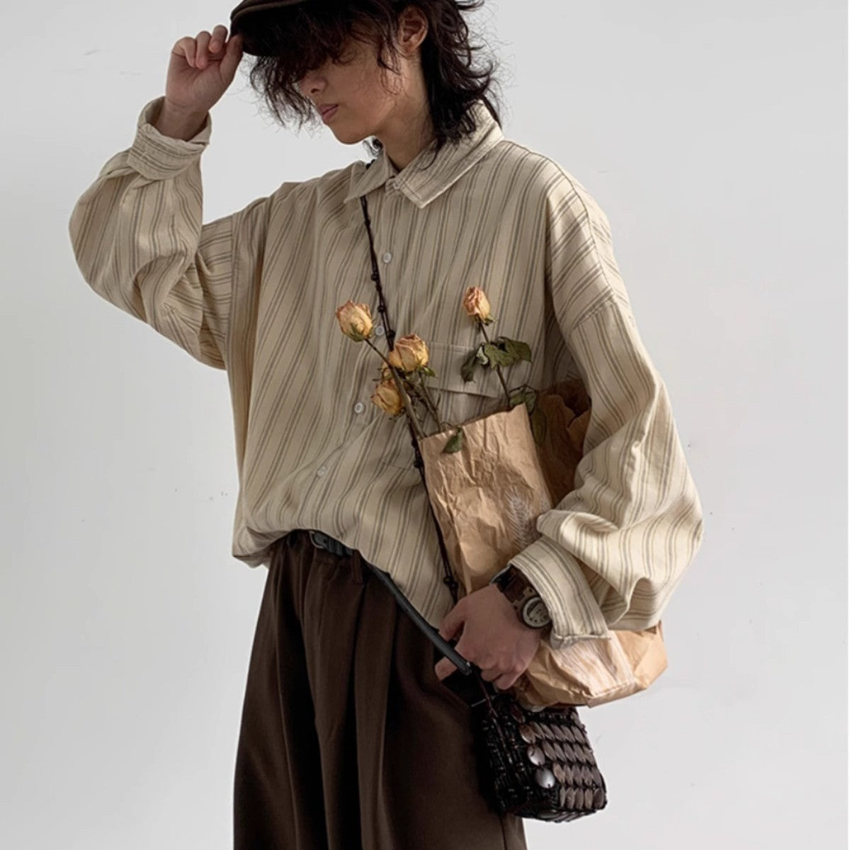 Japanese-style Retro Loose Long Sleeve Shirt