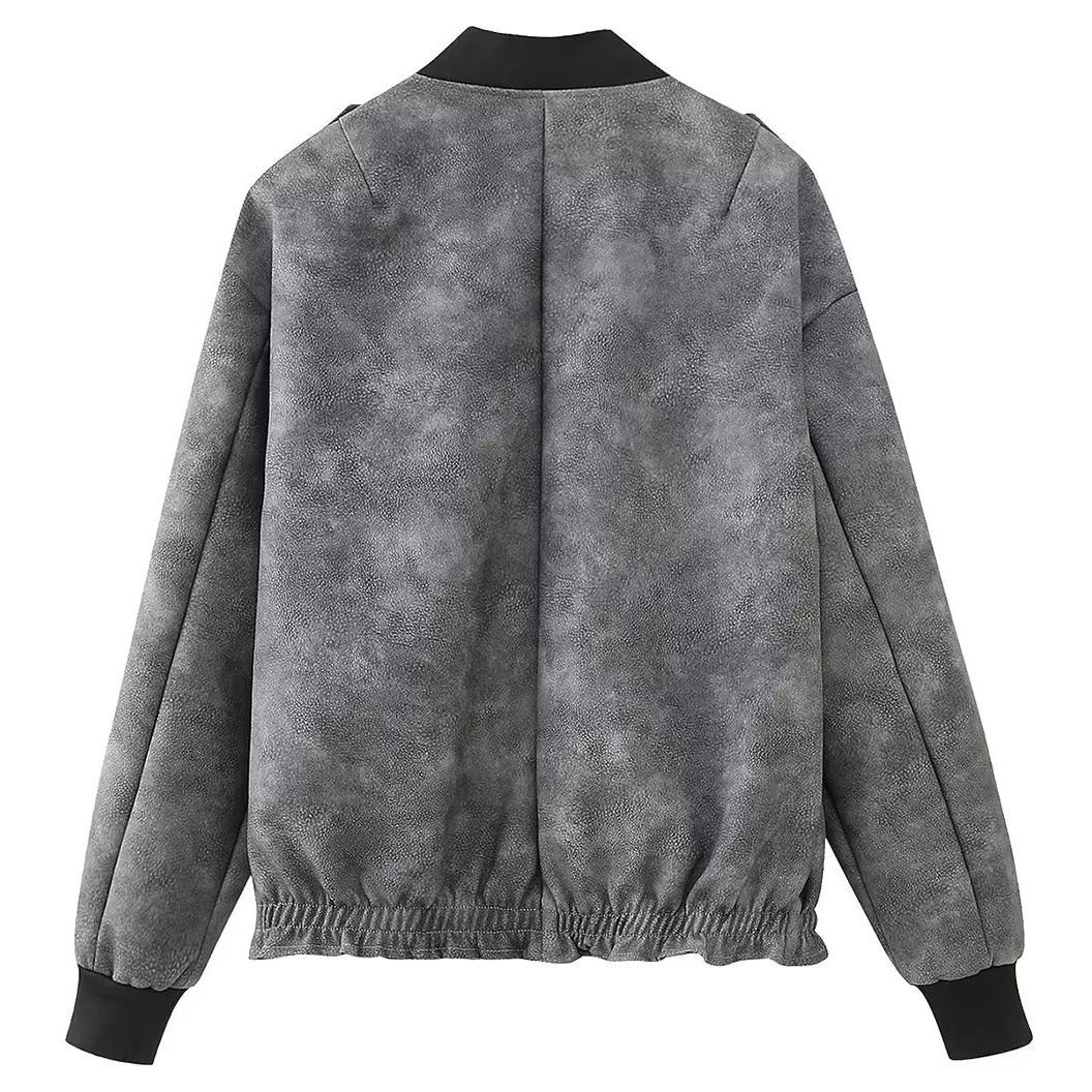 Casual Street Pleather Jacket
