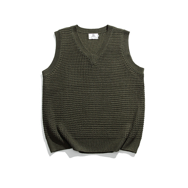 Japanese Style Loose Knit Casual Vest