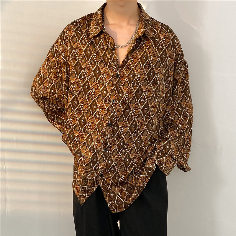 Oversized Pattern-Printed Blouses