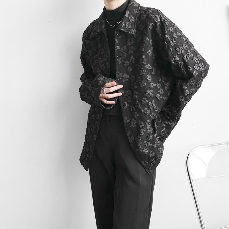 Embroidered Niche Design Long Sleeve Shirt