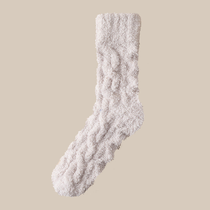 Warm Fuzzy Coral Socks