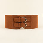 Retro Needle Buckle Waist Elastic Wide Belt