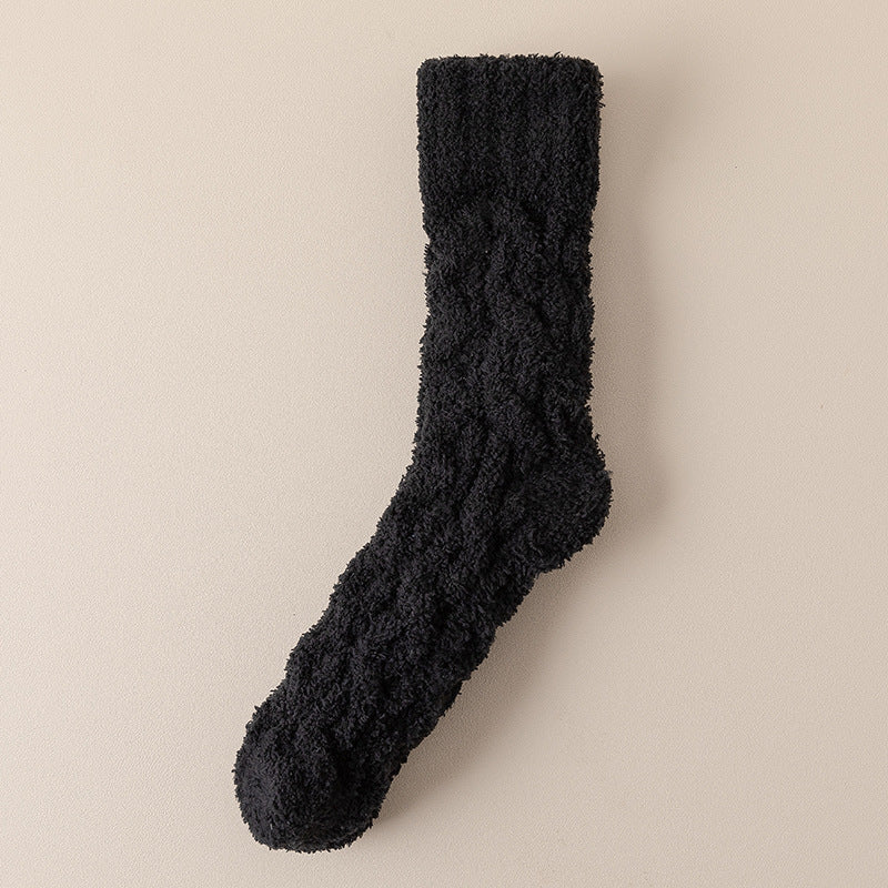 Warm Fuzzy Coral Socks