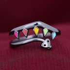 Adjustable Rainbow Snake Ring
