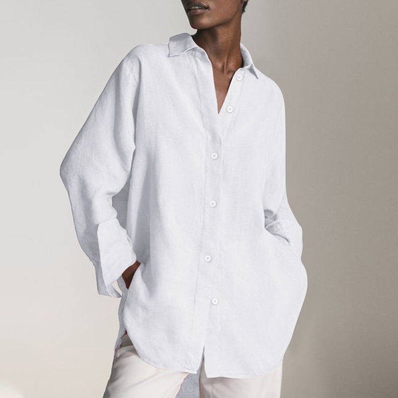 Classic Long Button Up Waist Top