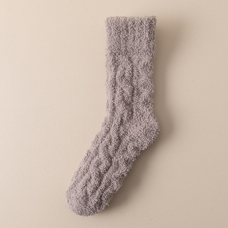 Warm Fuzzy Coral Socks