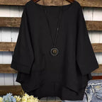 Oversized Round Neck Japanese Style Blouse