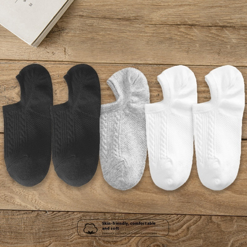Patterned Weave Ankle Socks