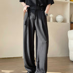 Ice Silk Textured Draping Trousers