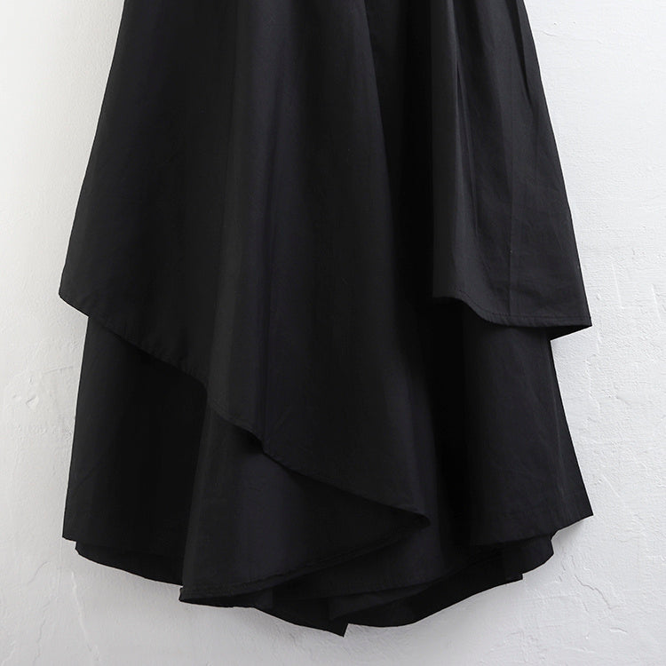 Irregular Ruffle High Waist Panel Skirt