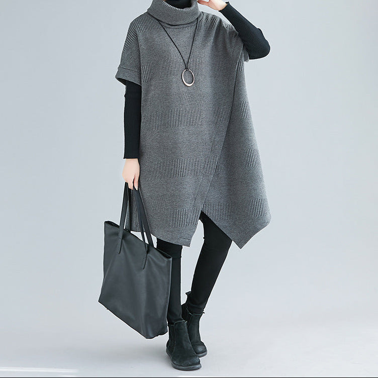 Slimming High Collar Short Sleeve Outerwear