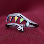 Adjustable Rainbow Snake Ring