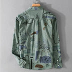 Loose Printed Long Sleeve Shirt