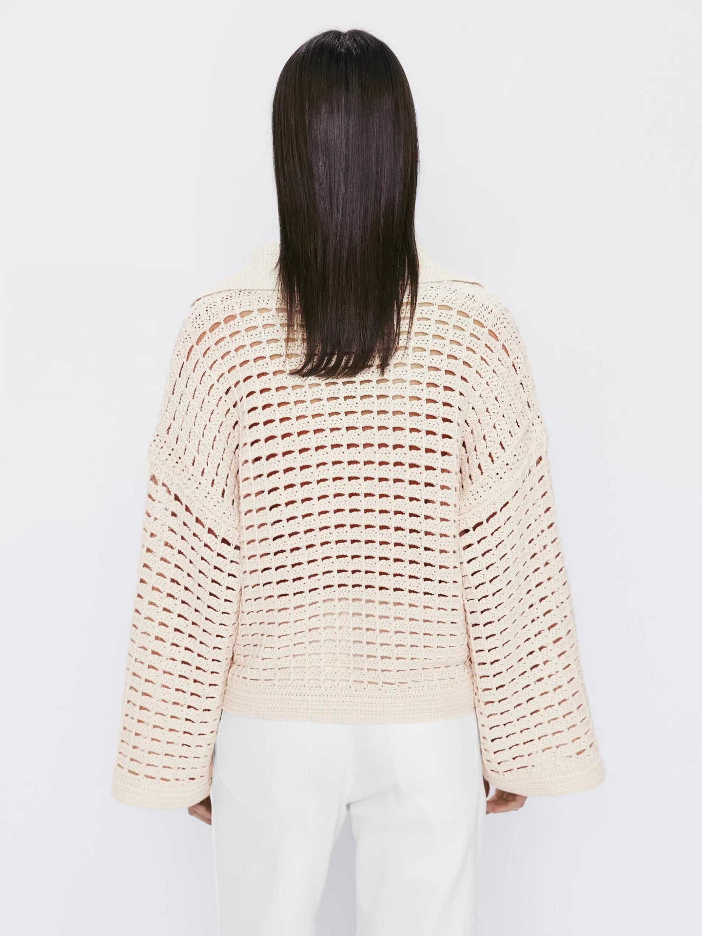 Pastoral Style Knitted Hollow Sweater