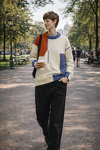 Colorblock Pullover Sweater