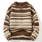 Textured Striped Big Sweater