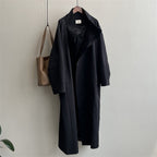Straight Collar Mid-length Trench Coat