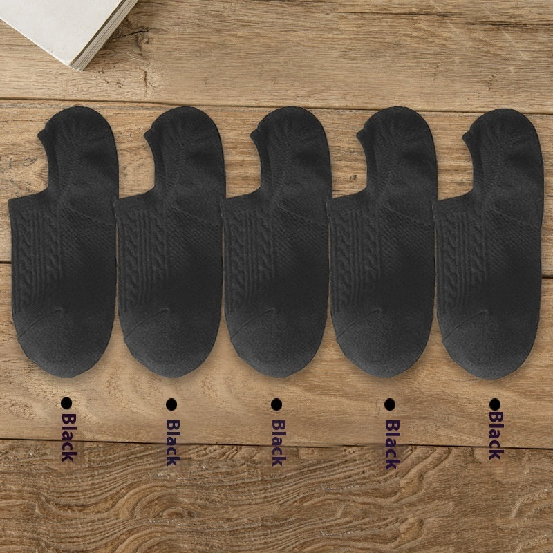 Patterned Weave Ankle Socks