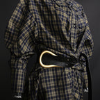 Loose Korean-Style Retro Mid-length Shirt With Belt