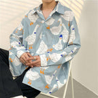 Oversized Pattern-Printed Blouses